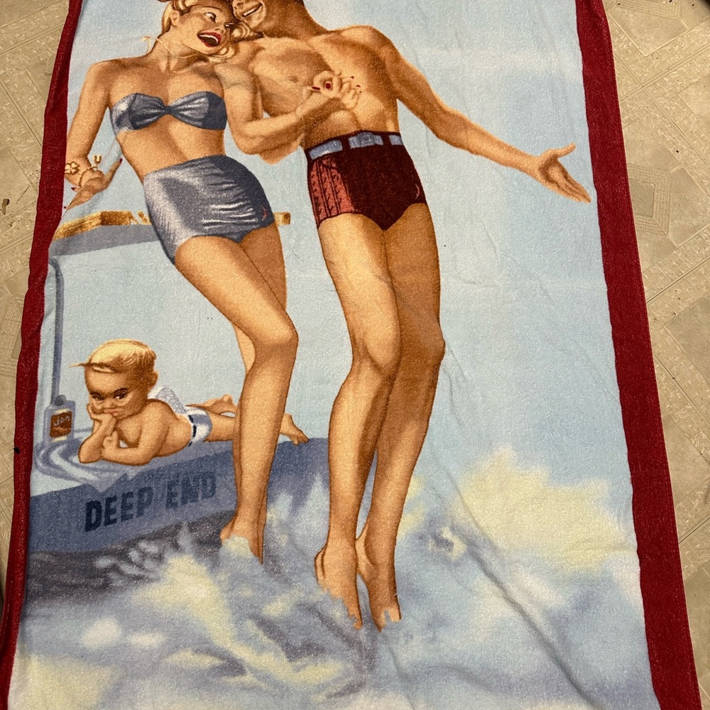 Pin Up Girl Jantzen Beach Towel/pool-towel Deep End